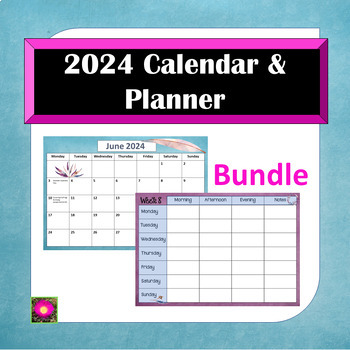 Preview of 2024 Gumleaf Calendar & Weekly Planner Bundle