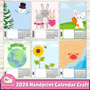 2024 Handprint Calendar Craft | Handprint Footprint Calendar Prek DIY ...