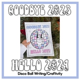 2024 Happy New Year | Disco Ball Craftivity/Writing Activity