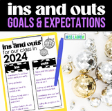 2024 Ins and Outs Goal Setting and Expectations New Years 