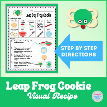 Preview of Frog Cookie Visual Recipe | Cooking | Life Skills | Special Ed | Speech Therapy