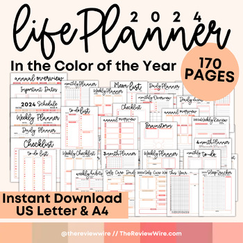 Preview of 2024 Life Planner In The Color of the Year