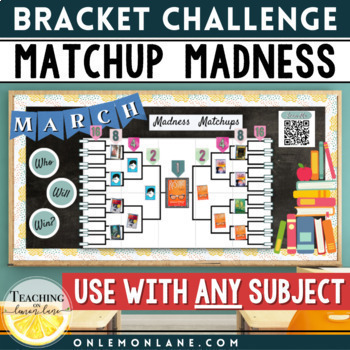 Preview of 2024 March Madness Bulletin Board March Madness Book Bracket Reading Challenge