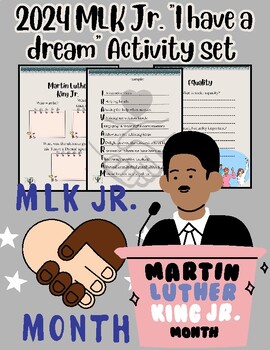Preview of 2024 Martin Luther King Jr. Activity Set | "I have a dream" guided poem included