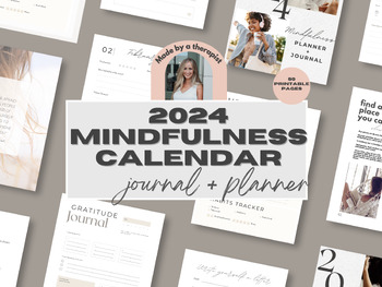 Preview of 2024 Mindfulness Calendar | Journal and Planner