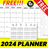 Free 2024 Monthly Printable Planner Template & Yearly Calendar