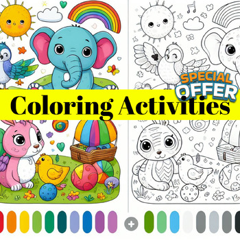 Preview of 2024 NEW YEAR COLORING ACTIVIVITIES: A Fun and Educational for Kids