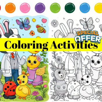 Preview of 2024 NEW YEAR COLORING ACTIVIVITIES: A Fun and Educational for Kids