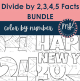 2024 NEW YEAR Color By Number Activity Bundle (Division - 