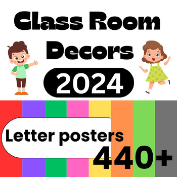 Preview of 2024 New Class Room Decor Poster Cards|440+ Letter Poster cards|Bulletin Boards