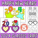 New years 2024 glasses craft - 2024 new year Funny Activit