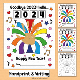 2024 New Year Handprint Resolution Writing Goals Activitie