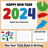 2024 New Year Math Craft Goals Resolutions Writing Activit