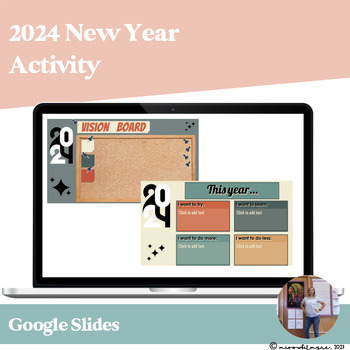 Preview of 2024 New Year Reflection + Goal Setting | Digital Journal in Google Slides
