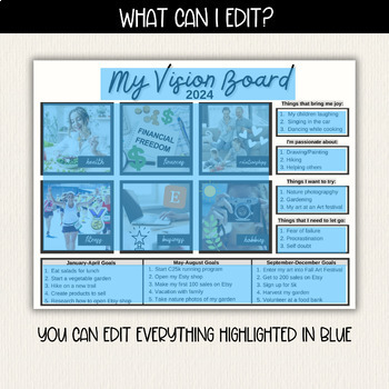 BESTSELLER 2024 Vision Board Party Kit PDF, Female Vision Board