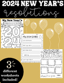2024 New Year's Resolutions Worksheets & Activities
