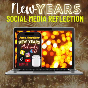 Preview of 2024 New Years Activities for Middle & High School | Social Media Themed 