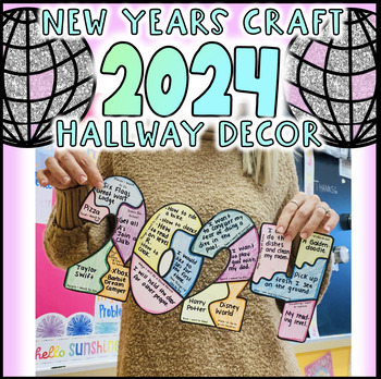 Preview of 2024 New Years Craft Writing or Drawing- December January- Winter Fun- Hallway