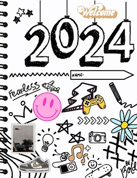 Preview of 2024 New Years Goal Journal - Student edition