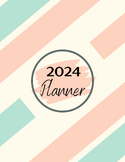 2024 Planner Template for Canva, 2024 Calendar Template, P