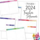 2024 Printable Teacher Diary Planner - Day to a Page - Wat