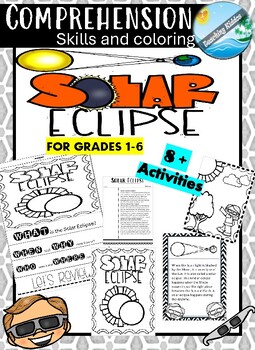 Preview of 2024 SOLAR ECLIPSE  activities and coloring pages for primary and upper grades