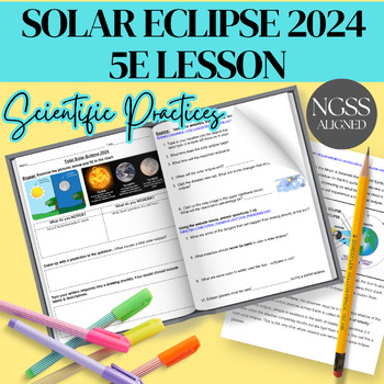 Preview of 2024 Solar Eclipse 5E NGSS Inquiry Lesson - Local Data & Safety Exploration