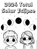 2024 Solar Eclipse Coloring Page