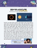 2024 Solar Eclipse Differentiated Text + Comprehension Questions