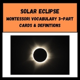 2024 Solar Eclipse Montessori 3-Part Cards & Definitions: 