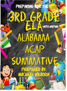 Preview of 2024 Spring Alabama ACAP 3rd Grade ELA Assessment Handbook.