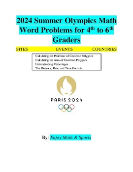 Preview of 2024 Summer Olympics Math Word Problems for 4th to 6th Graders