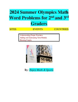 Preview of 2024 Summer Olympics Word Problems for 2nd and 3rd Graders