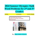 2024 Summer Olympics Word Problems for 2nd and 3rd Graders