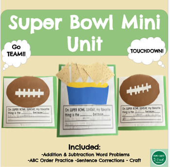 Preview of 2024 Super Bowl Mini Unit & Craft