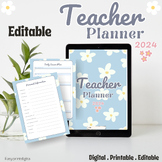 2024 Teacher Planner Editable | Teacher Planner Binder Edi