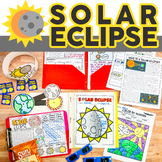 Solar Eclipse 2024 Craft, Reading Passage, Math Worksheets