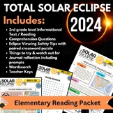 Post 2024 Total Solar Eclipse Elementary Reading Activity Packet