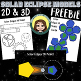 2024 Total Solar Eclipse Models | 2D & 3D Model Templates 