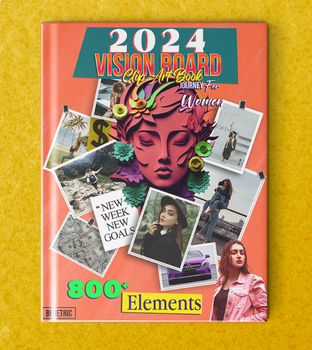 2024 Vision Board Clip Art Book For Women | Design Your Dream Year