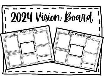 2024 Vision Board Party Kit Printables Template Clipart -   Vision  board party, Digital vision board, Vision board template