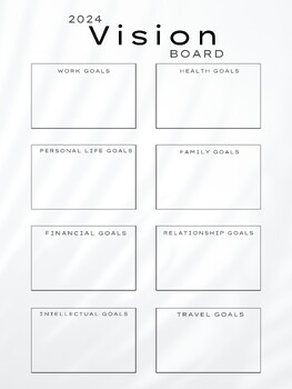2024 Vision Board PDF Printable by PlanFirst | TPT