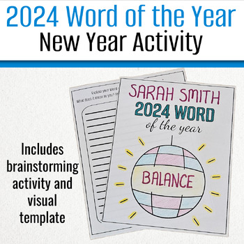 Preview of 2024 Word of the Year - New Year's 2024 Activity