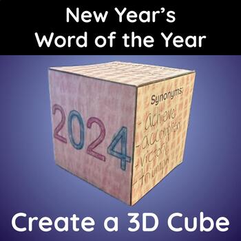 Preview of 2024 Word of the Year - Set Your New Year's Intention by Creating a 3D Cube