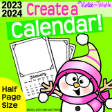 2024 Calendar HALF PAGE Easy Christmas Gift for Parent Mon