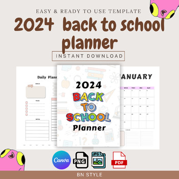 Preview of 2024 back to school planner