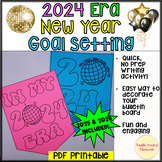 2024 era New Year banner goal setting writing activity