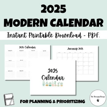 Preview of 2025 Modern Calendar