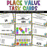 203 PLACE VALUE TASK CARDS! Expanded Form (2-4 Digits)