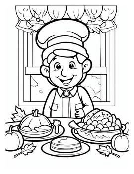 Preview of 205 Cute Thanksgiving Coloring Pages